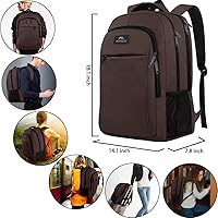 Vista 84 de MATEIN - Mochila empresarial para laptop de 15.6 pulgadas, mochila de viaje con puerto de carga USB, resistente al agua, para trabajo, universidad