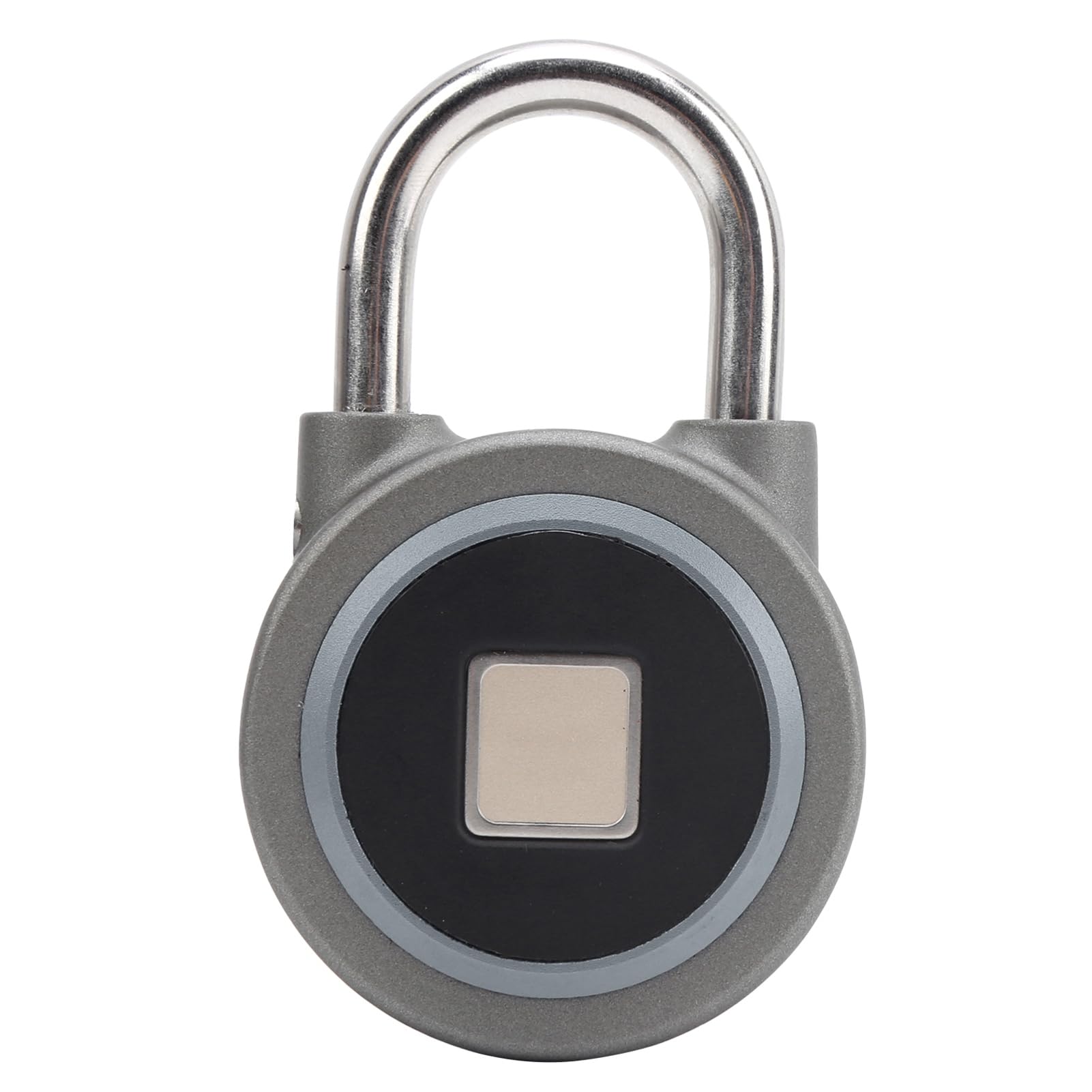 Cerradura Portátil con Huella Dactilar - Candado sin Llave con Acceso Remoto, IP65, para Bolsos, Cajones, Maletas, Gris Claro (gris claro)