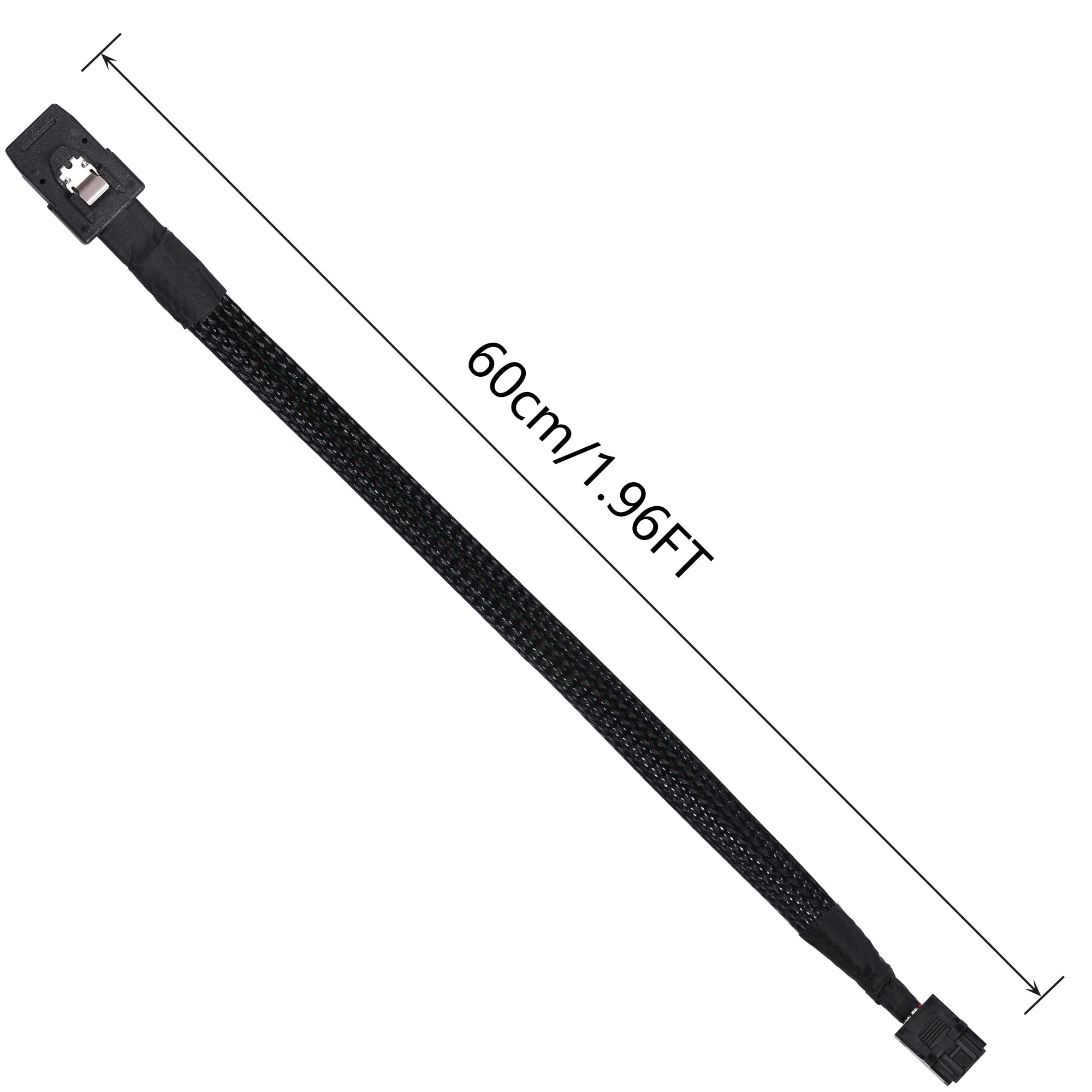 CERRXIAN 1.96FT Mini SAS HD al mini cable de datos del servidor SAS, SFF 8643 a SFF 8087 cable de conexión