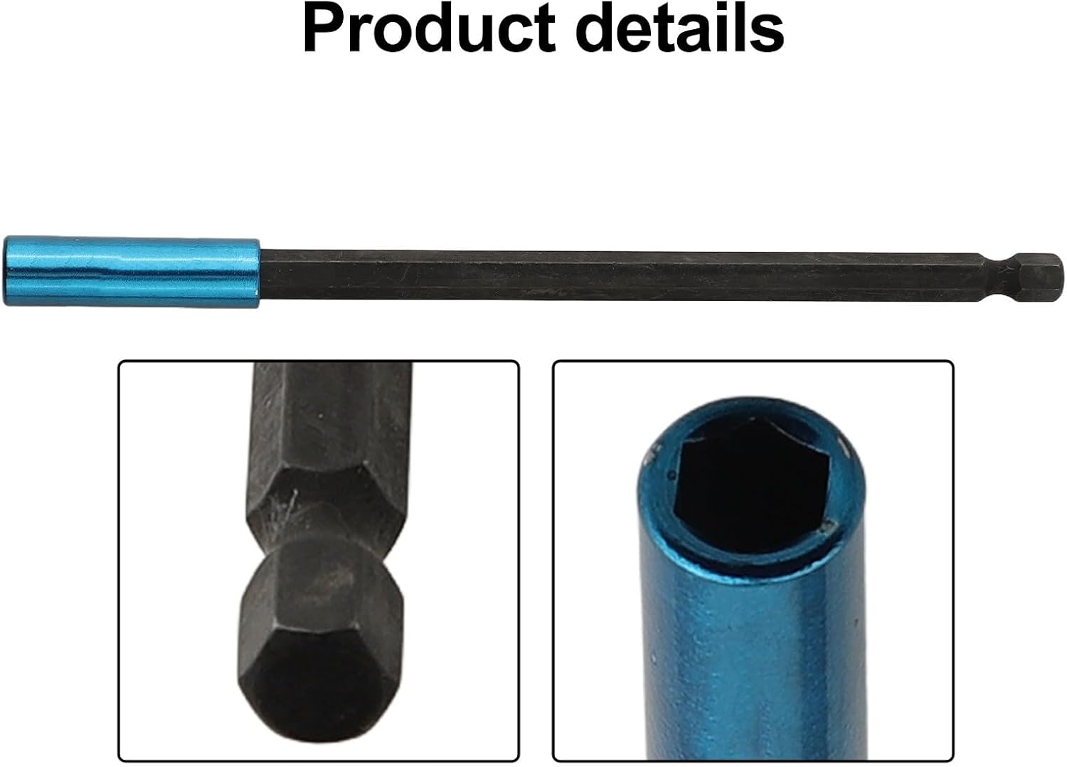 Magnetic Quick Change Extension 1/4 Inch Hex Shank Screwdriver Bit Holder Chrome Vanadium Steel Drill Hard to Reach Fasteners Blue(3pcs)