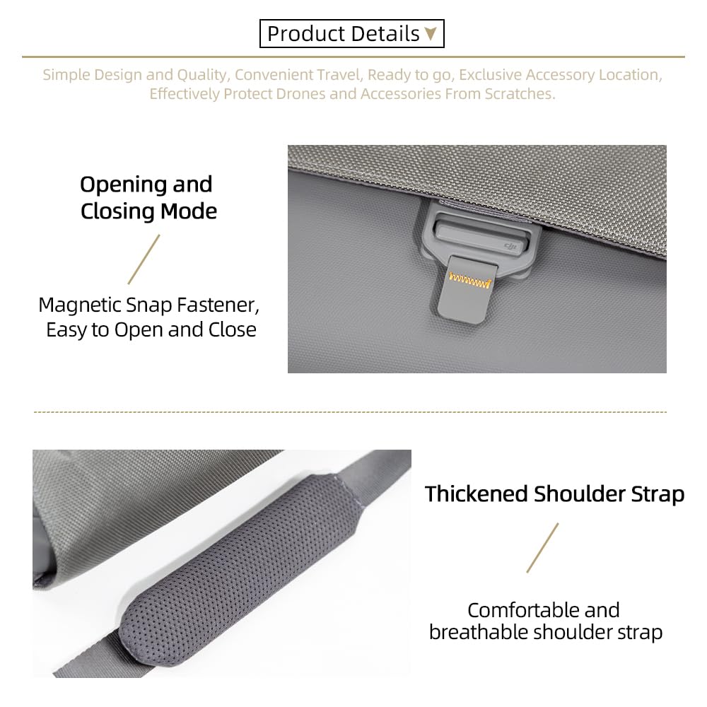 JOYSOG Reise-Umhängetasche für DJI Mavic 3 Pro/Mavic 3/Mavic 3 Classic Drohnen-Tragetasche Handtasche Aufbewahrungstasche mit verstellbarem Schultergurt (Originaltasche)