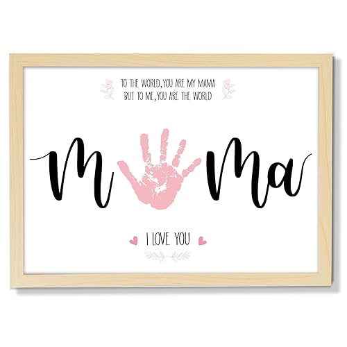 QOUBAI Mother's Day Handprint Art Craft DIY Kit Mother's Day