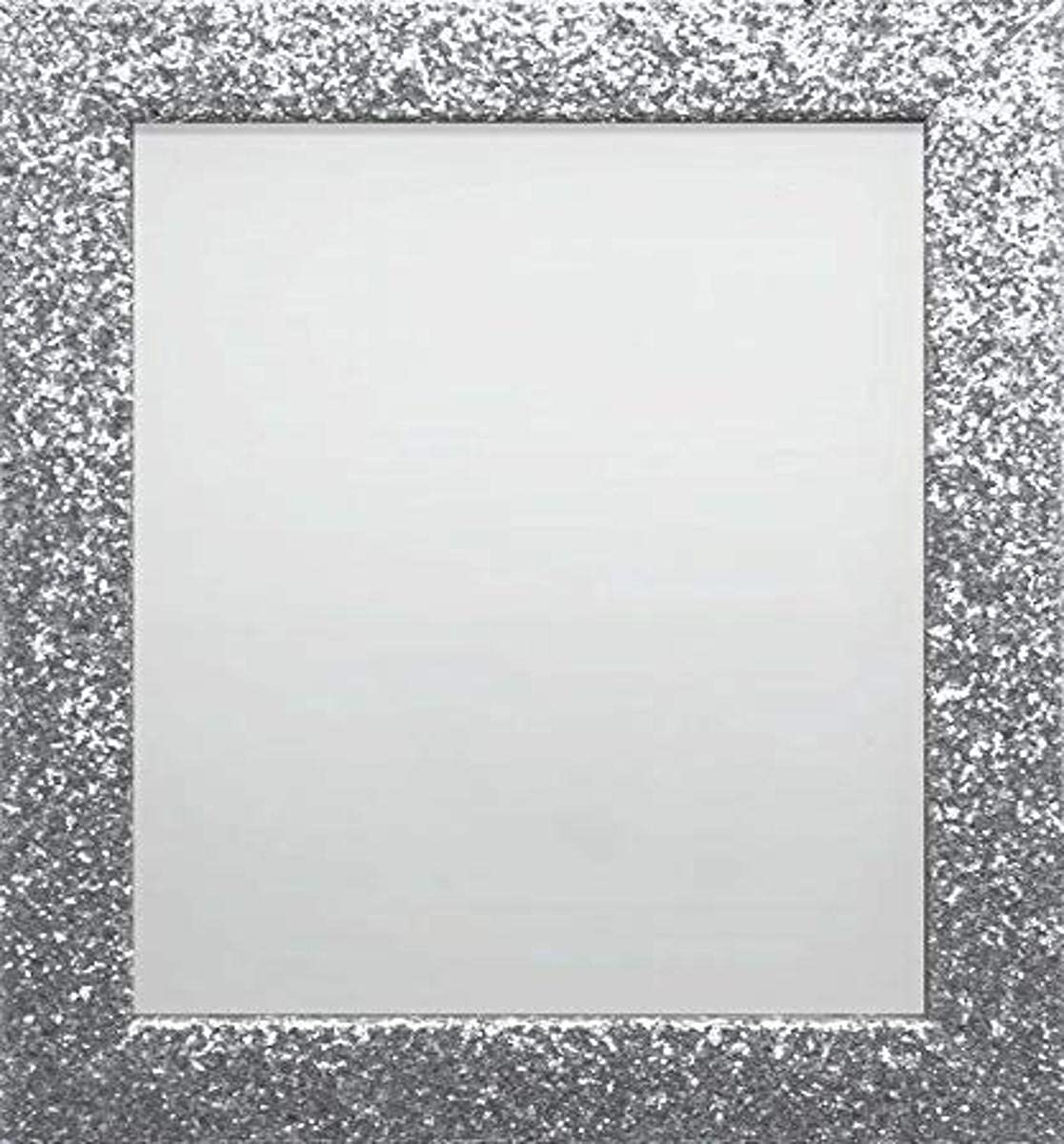 Frame Company Silver Glitter Sparkly Picture Photo Frame, A2 *Choice Of Colours & Sizes*Fitted With Perspex