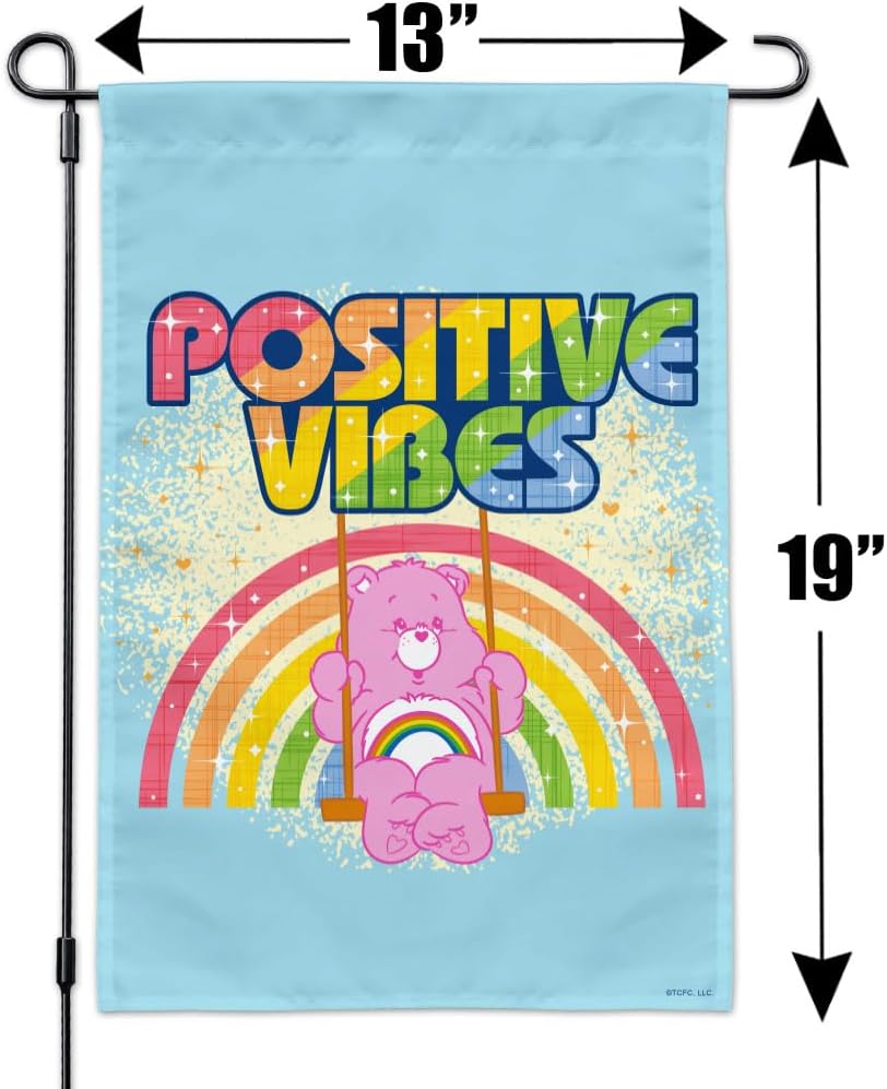 Care Bears Cheer Bear Positive Vibes Garden Yard Flag