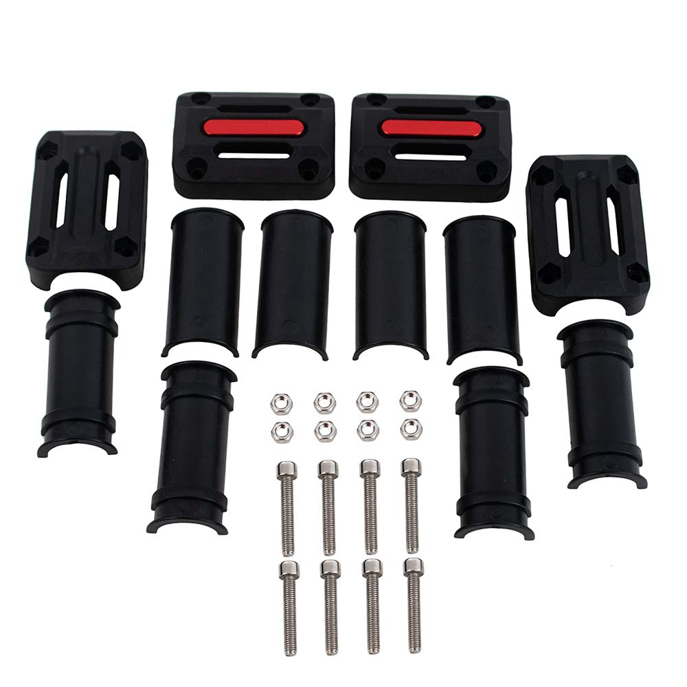 Blocchi paraurti moto, 22mm 25mm protezioni crash bar per NC700X, Africa Twin CRF1000L, 1290 Super Adventure, Tiger Explorer 1200, R1200GS, F800GS, Multistrada 950 (Rosso)