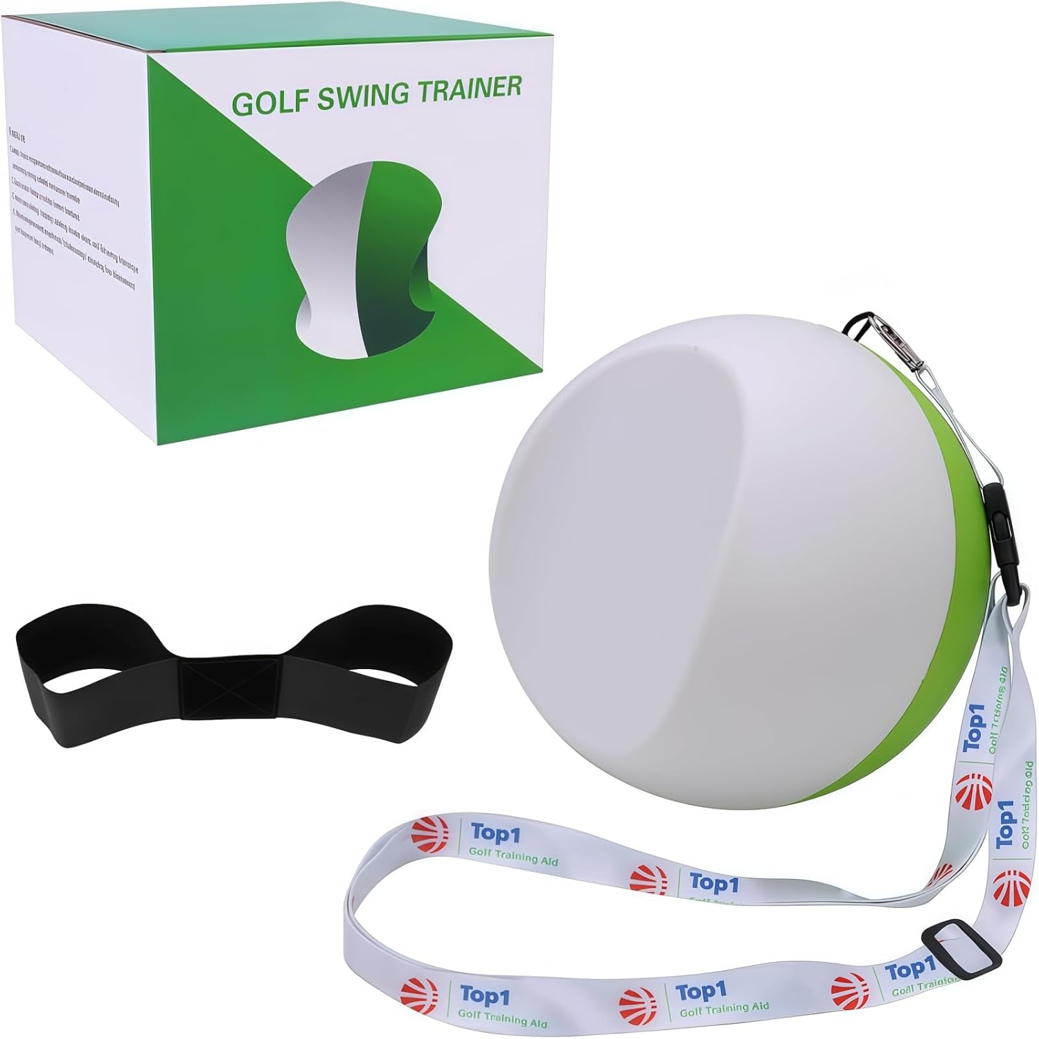 Compression Golf Swing Trainer Ball - Forearm Connection for Perfect Impact | Fix Chicken Wing Swing | Improve Backswing and Swing Tempo | Soft Memory Foam