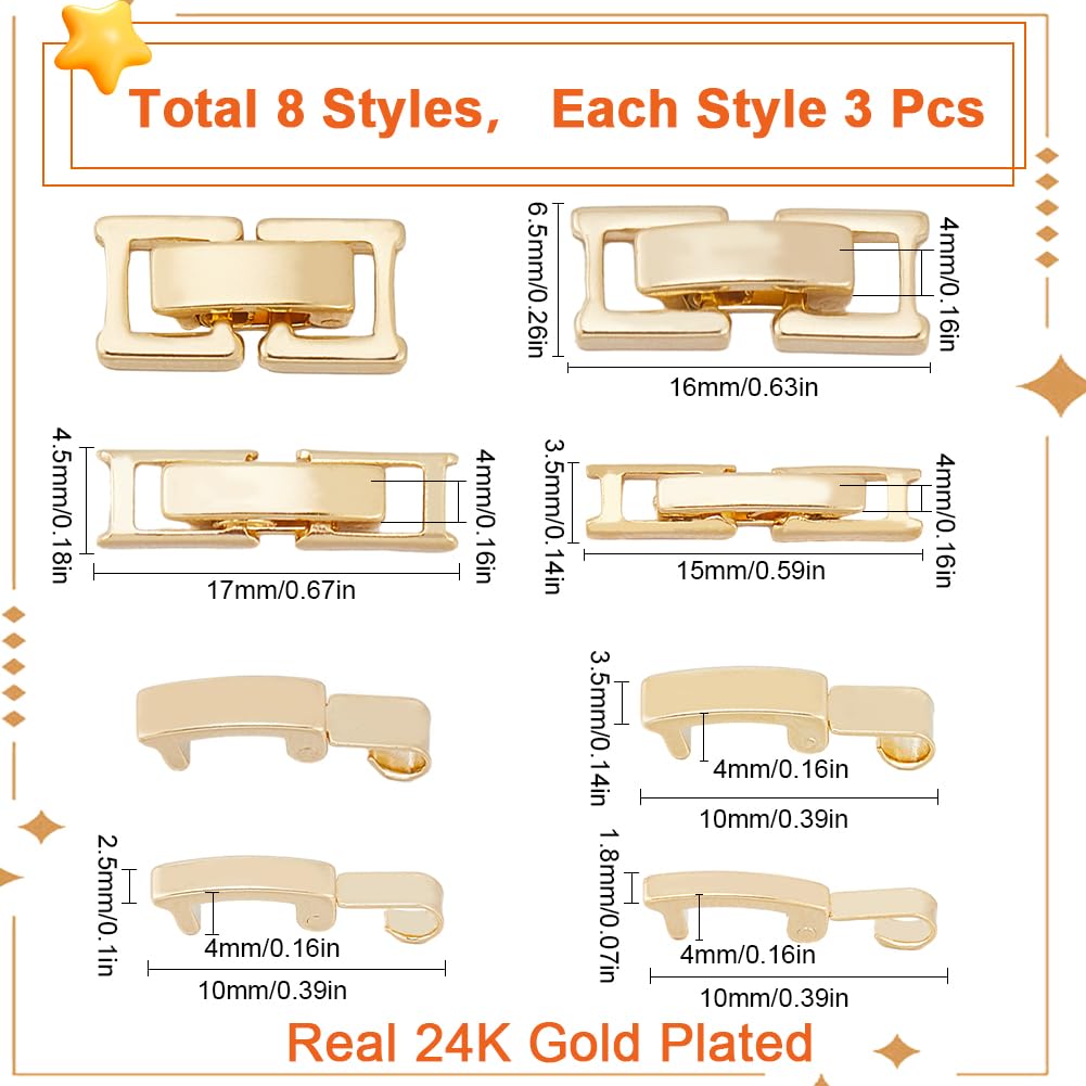 SUNNYCLUE 1 Boîte 16 Pièces Plaqué Or Plaqué Argent Montre