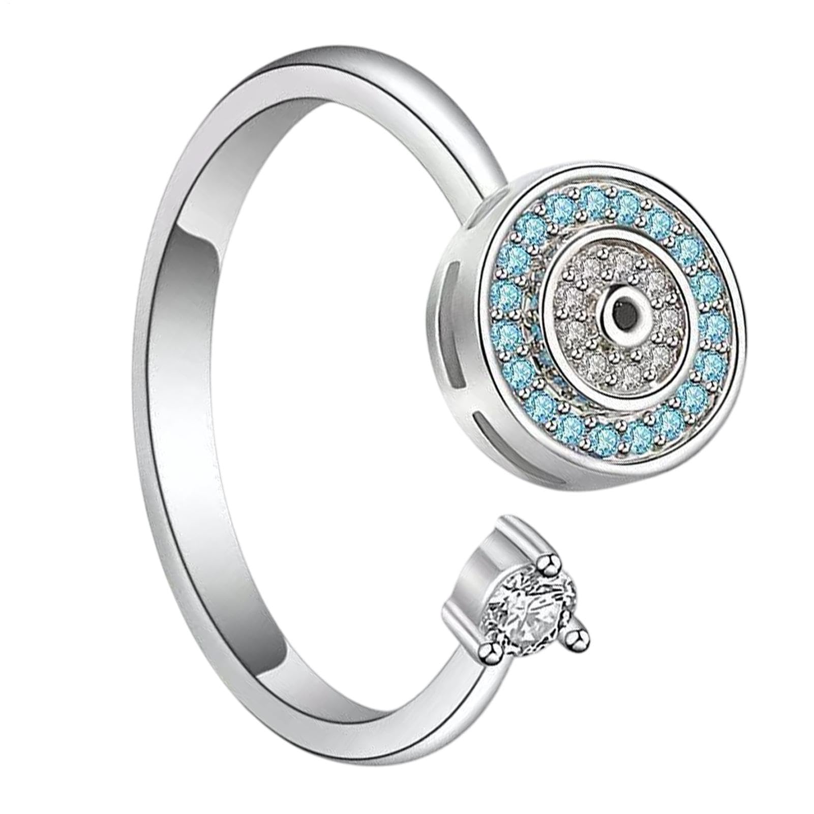 Biżuteria Fidget dla kobiet, obrotowe pierścionki dla kobiet - pierścienie sensoryczne Fidget Toy dla mężczyzn i kobiet, zabawka Fidget, elegancka biżuteria Fidget i dla przyjaciół, rodzin, na wakacje