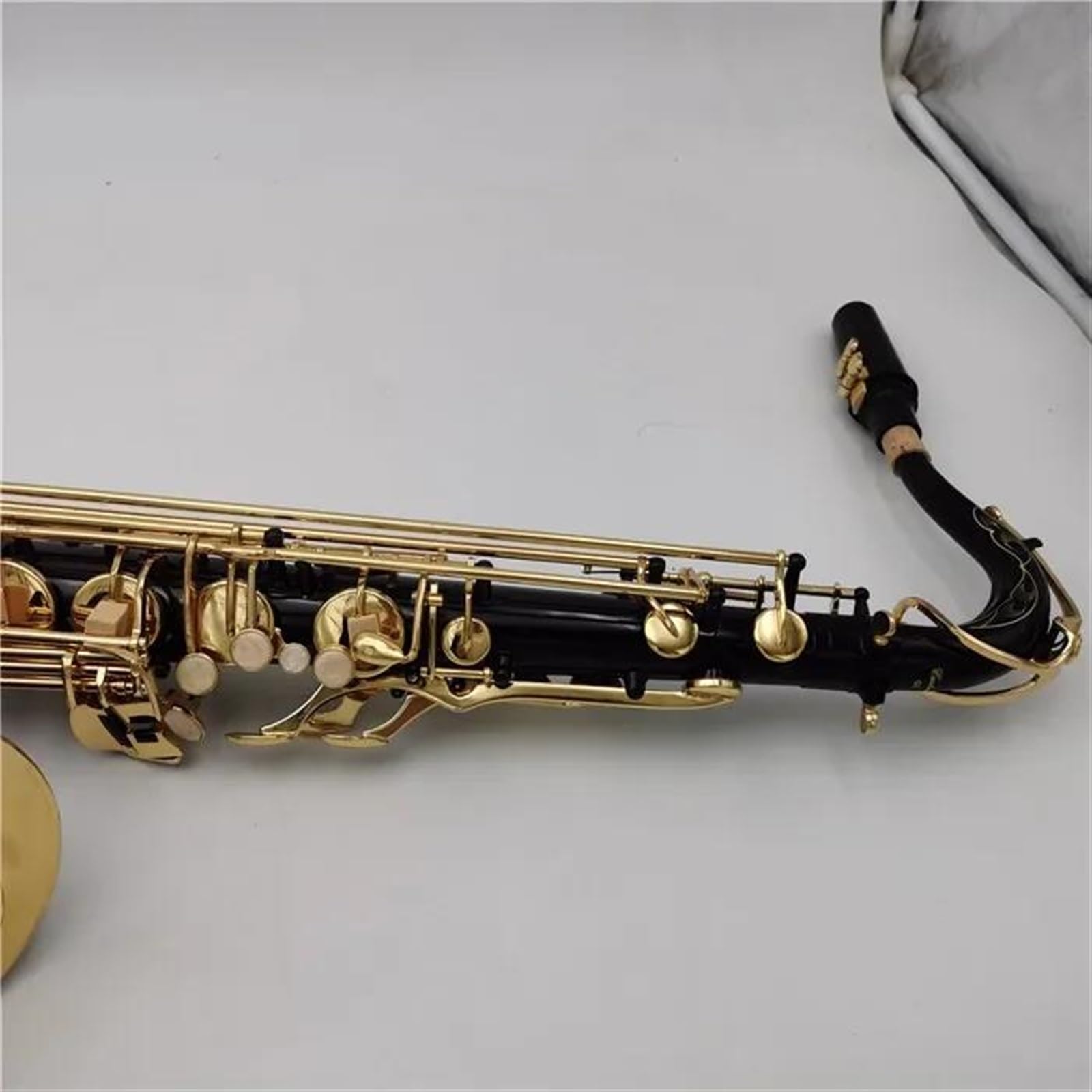 Saksofon Bb Saksofon Tenorowy Złoty Lakier Żółty Mosiężny Instrument Muzyczny Profesjonalny Z Akcesoriami Do Futerału