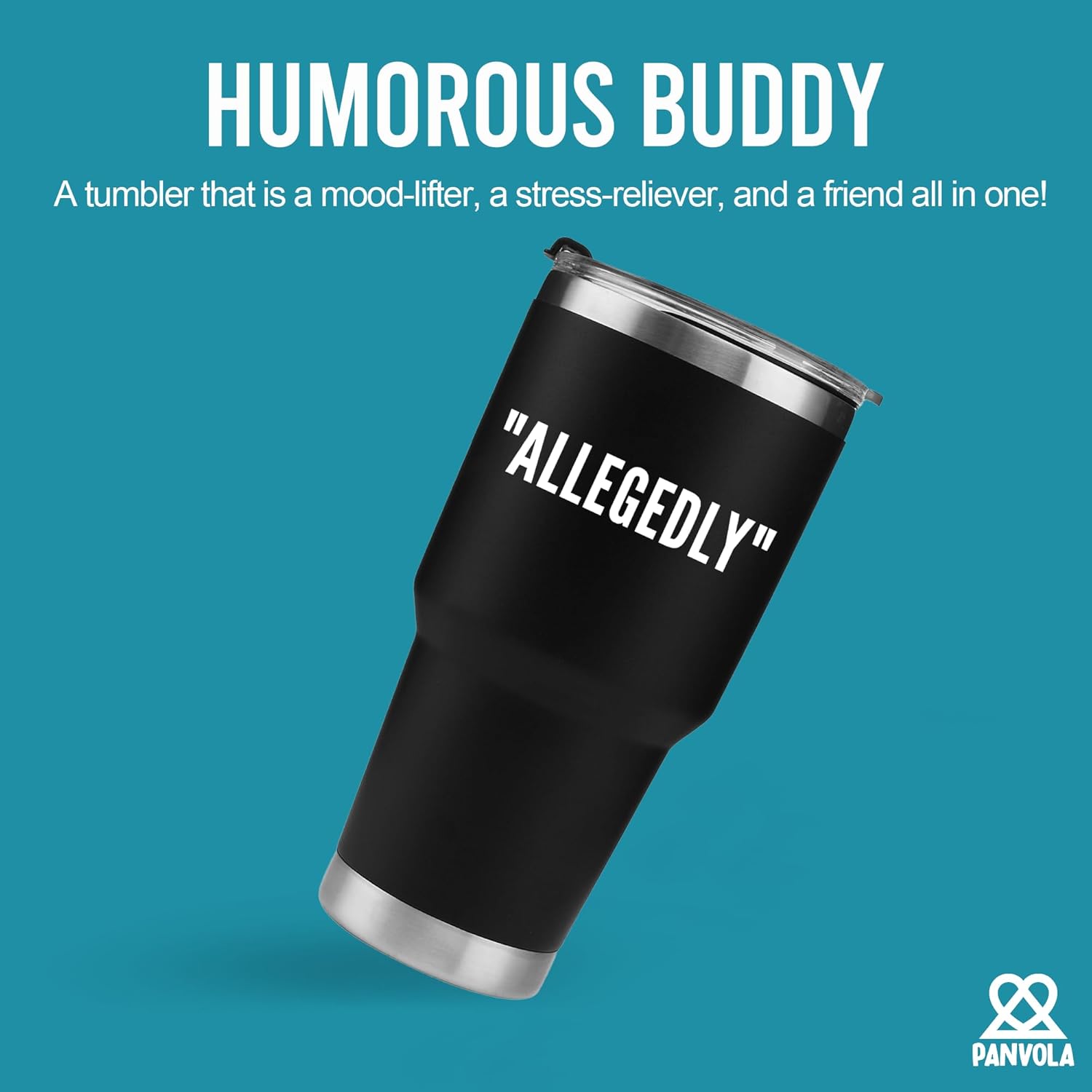 Panvola Allegedly Lawyer Mug Funny Graduation Gift For Law Student Teacher Attorney Vacuum Insulated Tumbler With Straw Lid Funny Stainless Steel Drinkware 30 oz Black (30 oz) - Image 2