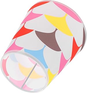 DIYEAH Colorida Pantalla Ondulada Lámpara Contemporáneo Azul Plisado Pantallas De Tela Redondo Sombra De Luz Colgante Sombra Clara De Tela Muro Moderno Cubrir Tejido Metal