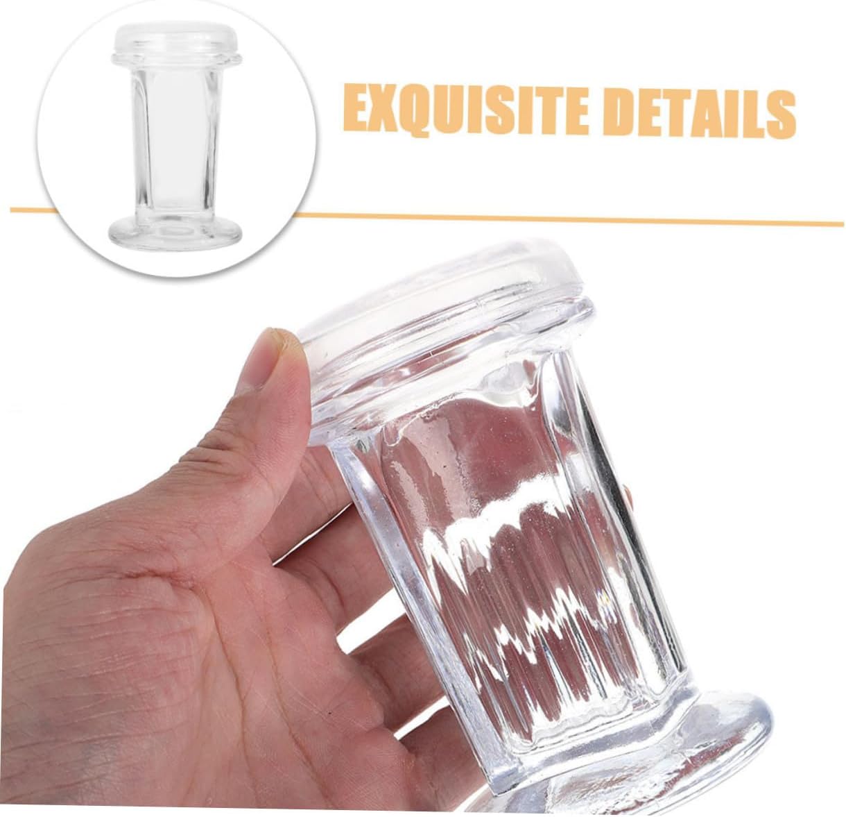 3pcs Glass Lid Staining Jar for Lab Use Capacity Holds Slides High-temperature Resistant Transparent Staining Tank for Microbiology Cell Samples