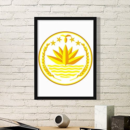 Cadre photo bois Dhaka emblème noir petit format de la marque DIYthinker