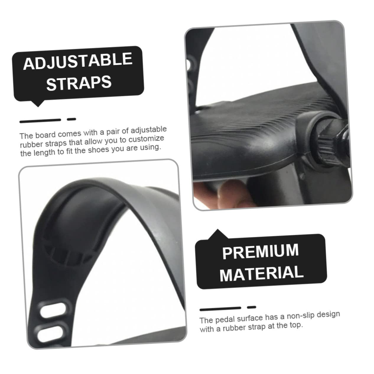 Fahrradpedale Ersatzteile aus Stahl und Gummi mit Rutschfestem Design und Einfacher Montage für Outdoor Heimtrainer und Fitnessräder
