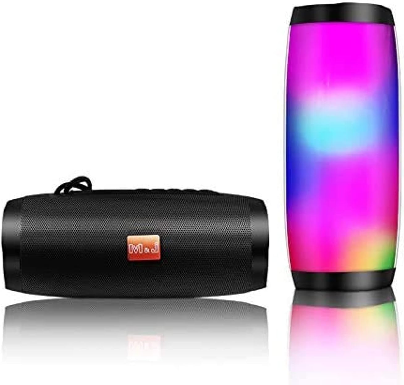 Portable Wireless Bluetooth Speaker, Hi-Fi Stereo Speaker with Colorful LED Lights Built-in Mic, aUX, TF, FM Radio, Hands Free Support for iPhone, Samsung, android Smartphone, iPad, Laptop