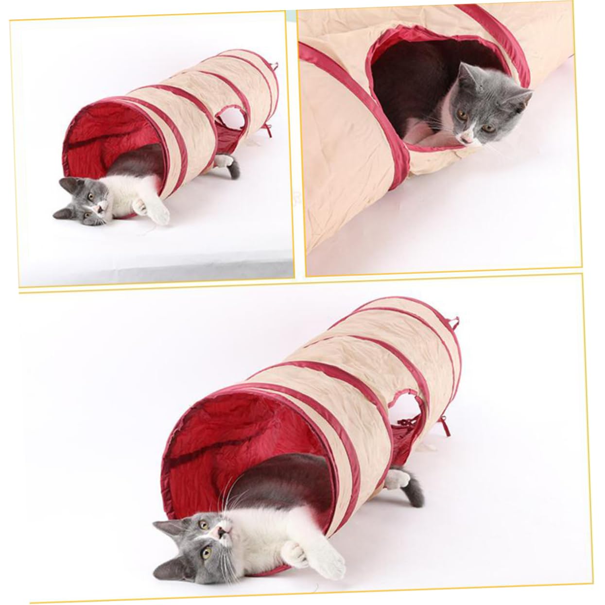 Didiseaon per Gatti Tunnel per Animali Domestici Pieghevole per Riporre Gli Oggetti Ideale per Gatti Conigli Furetti E Cuccioli.