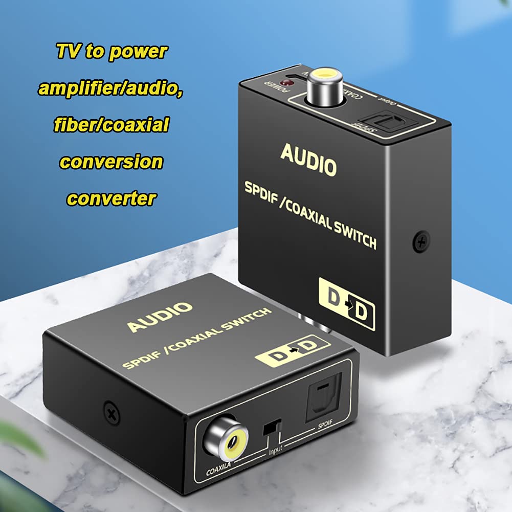 RSGK Convertitore Audio Digitale Ottico-coassiale, Convertitore/Adattatore/ripetitore Audio Toslink SPDIF Ottico Bidirezionale Coassiale Digitale A/da