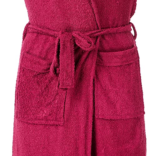 Image of Men's Bath Robe | Full Sleeve Cotton Comfortable and Durable Bathrobe - Suitable for Birthday /Anniversary /Diwali /Couple /wedding Gift | Burgundy
