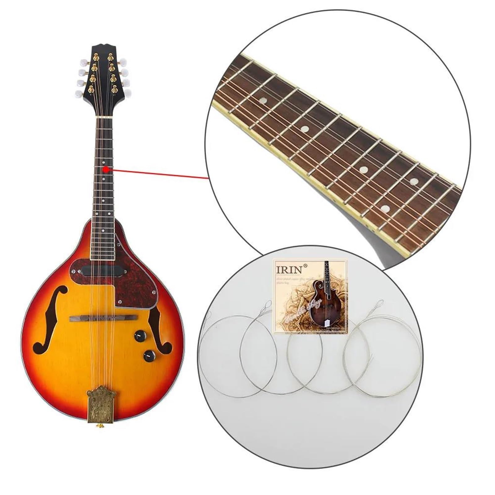 Strumento Mandolino Professionale Mandolino Elettrico A 8 Corde Per Chitarra Classica Strumento Melodico Mandolino Elettrico In Stile Con Zaino Per Il Trasporto(Set 1)