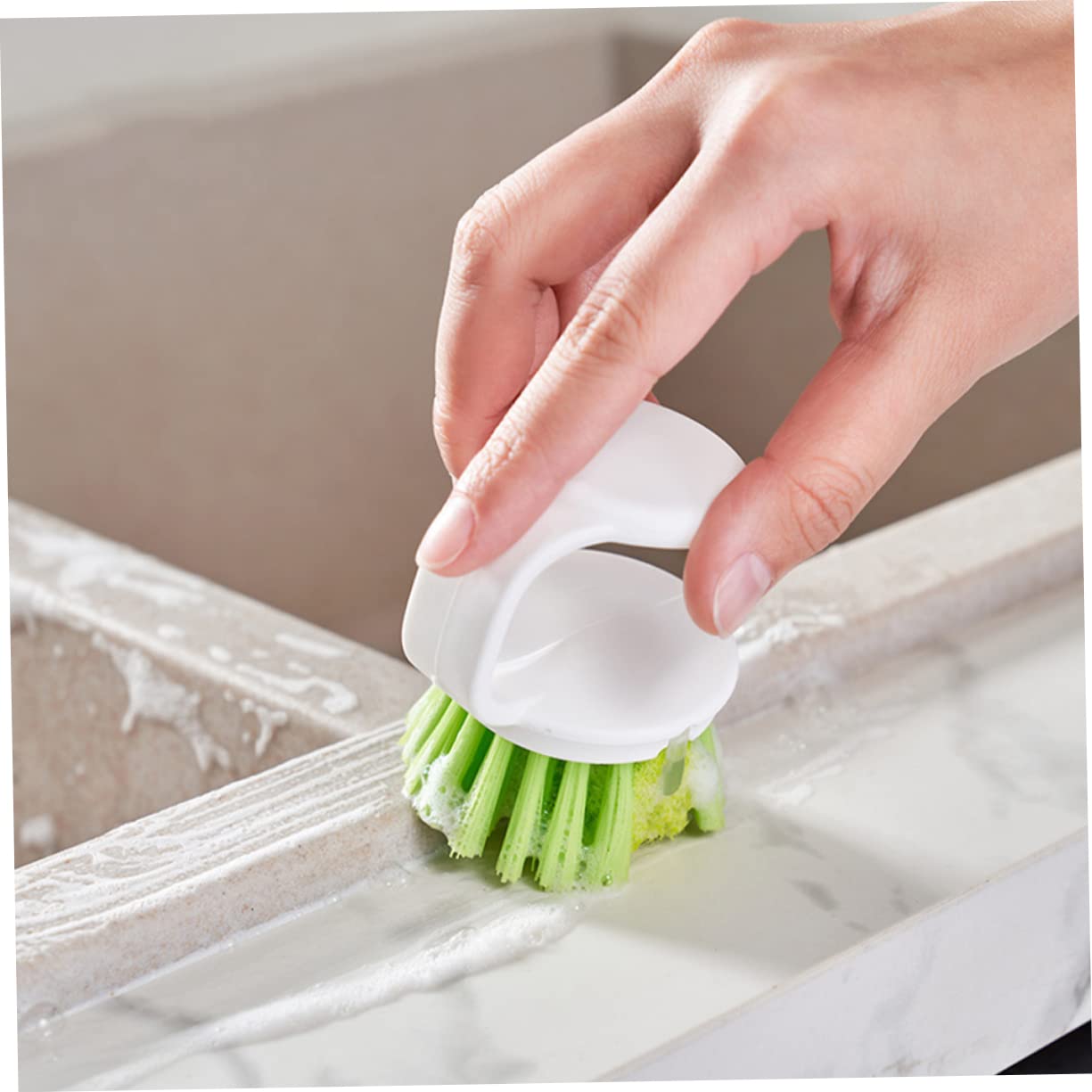 COLLBATH 6 Piezas Cepillo para Ollas Mini Cepillo para Platos Cepillo Limpiador De Bañera Depurador De Bañera Fregador De Platos Cepillo para Fregar Platos Mini Lavavajillas El Plastico