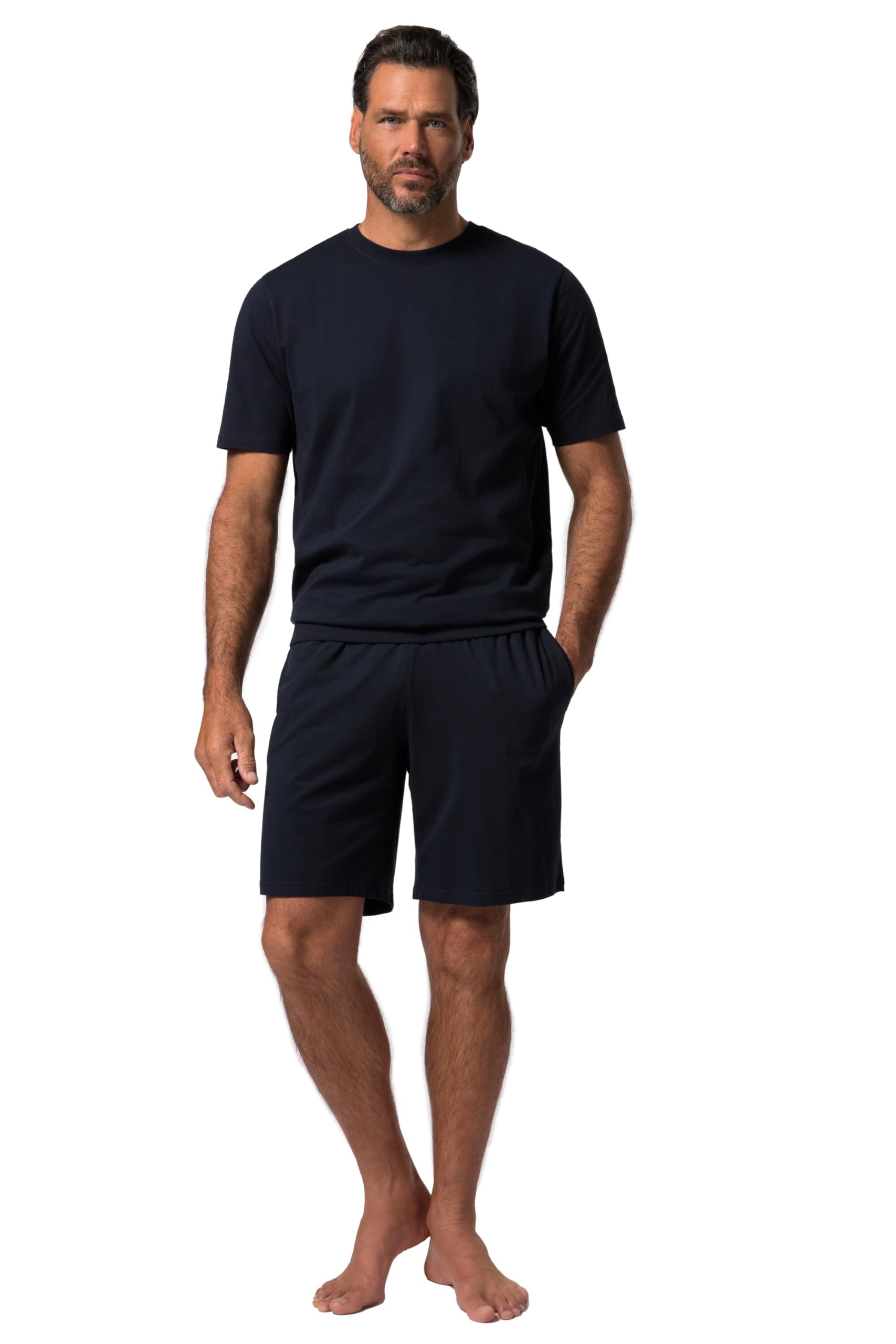 JP 1880 829513 Men's Large Sizes Plus Sizes Menswear L-8XL Pyjamas Belly Fit Short Two Piece up to 8 XL, navy blue, 7XL