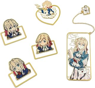 ヴァイオレット・エヴァーガーデン ヴァイオレット・エヴァーガーデン ブックマーク ブックマーカー 栞 金属製 文房具 コスプレ道具 アニメ 周辺 萌えグッズ 事務用品 ファ (D) [並行輸入品]