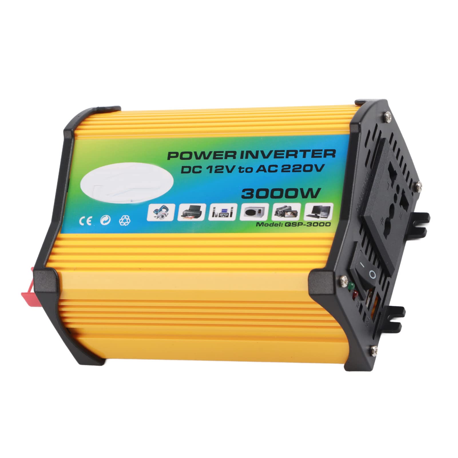 Tnfeeon Convertisseur de Voiture, Onduleur de Voiture 300W avec Deux (12V