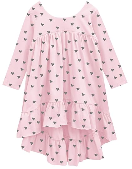 A.T.U.N Girls Cotton Skater Knee-Length Casual Dress