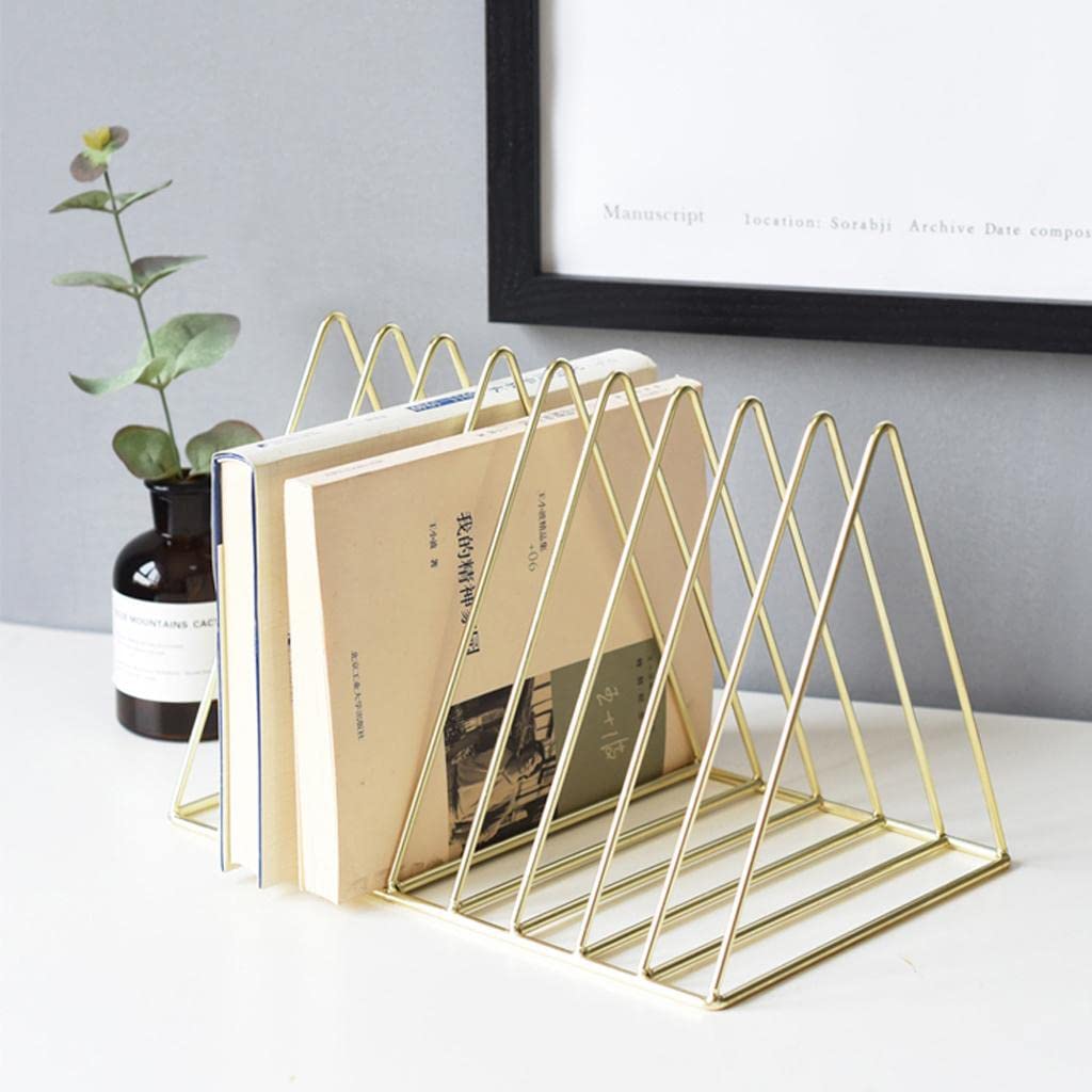 CLUB BOLLYWOOD Rose Gold Metal Bookshelf Magazine Book Stand Rack Holder, Desktop Organizer|Business & Industrial | Office-image-43