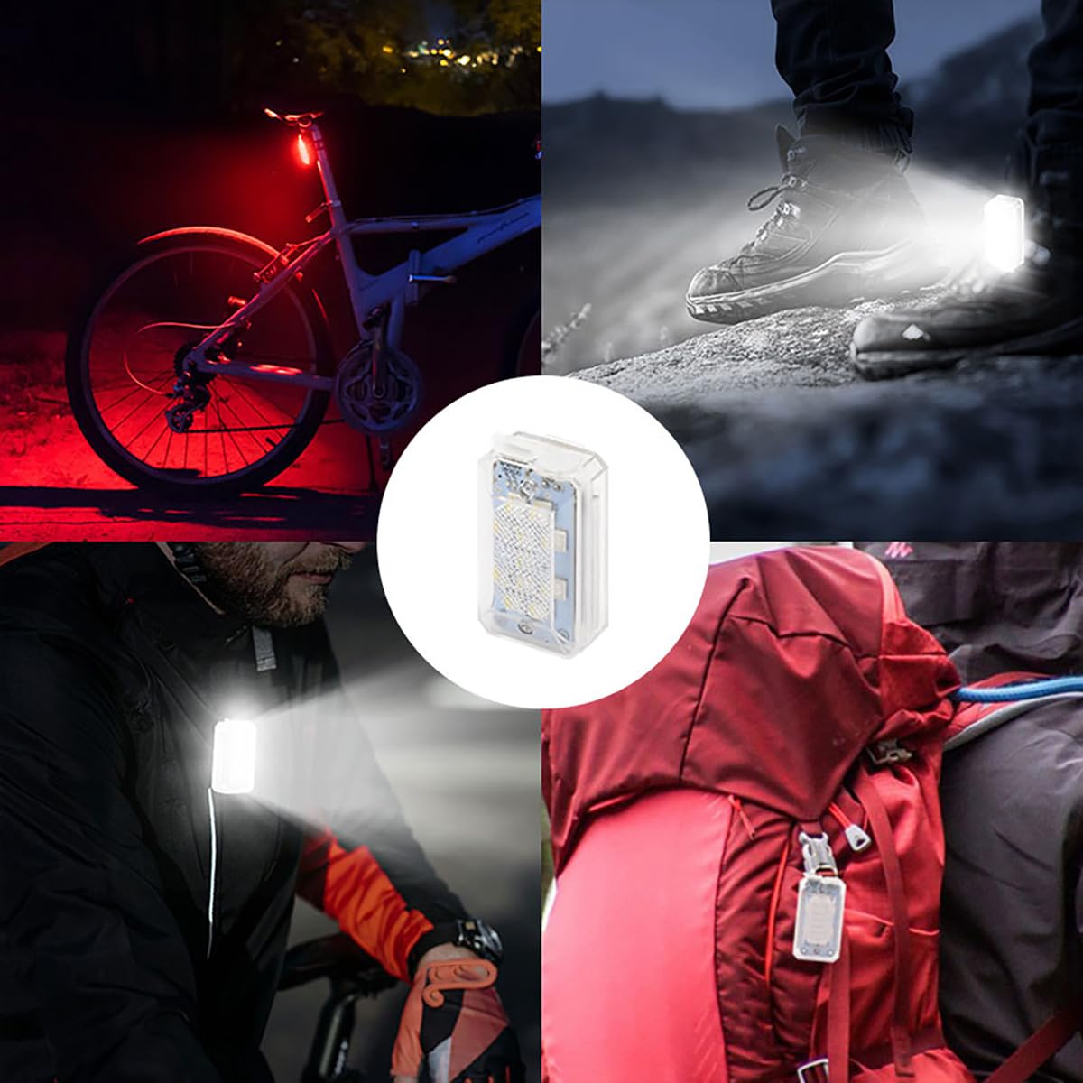 GZZJ Running Light, Hiking Light, Clip On Led Small Lights, Led Running Flashlight Portable Weatherproof Hat Lamp Rechargeable Lightweight Hat Clip Lamp (1)