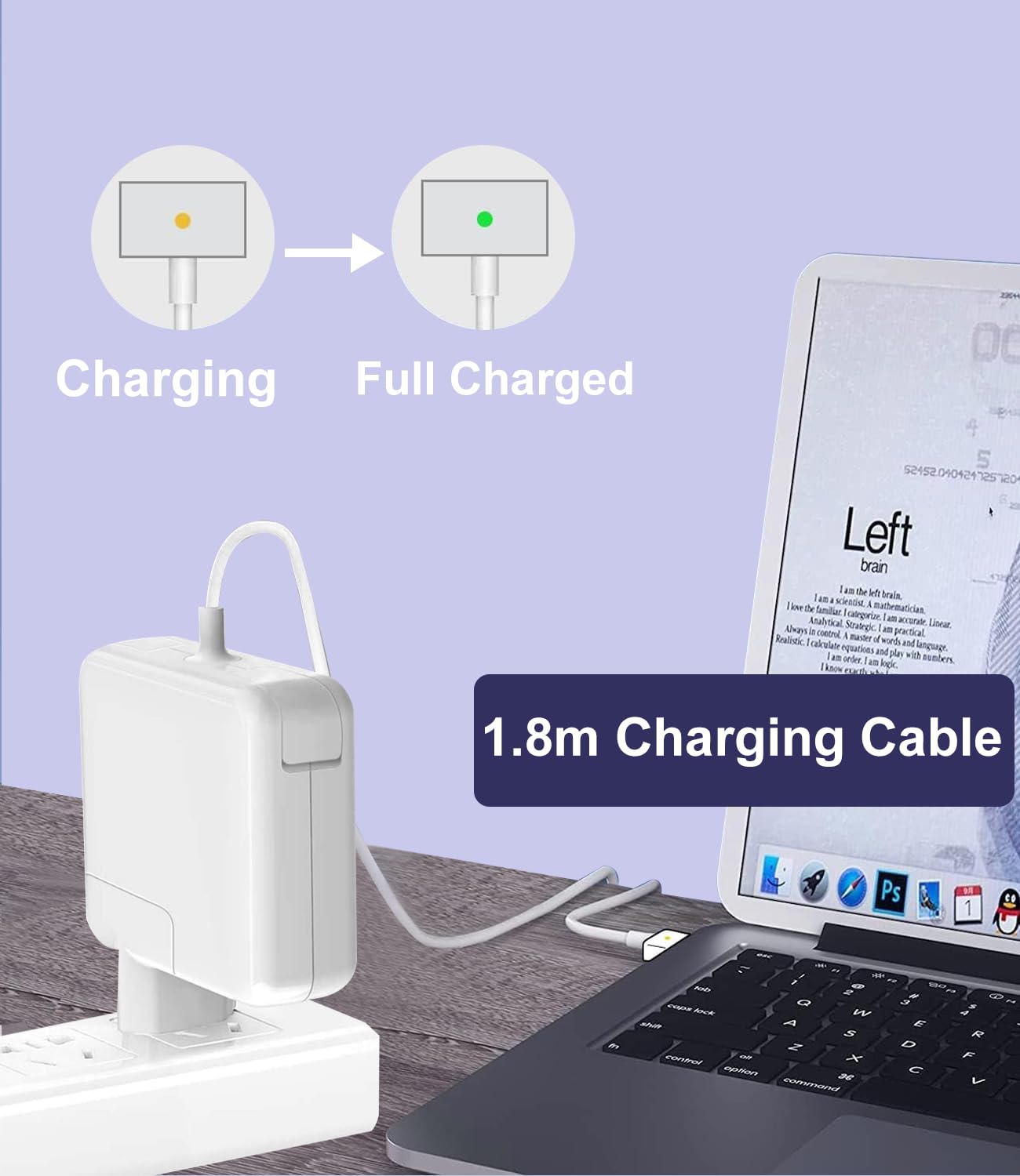 Cluvox Caricabatterie Mac-Book Air,Adattatore di Alimentazione Mac-Book T-Tip 45W Compatibile con 11 pollici e 13 pollici (2012-2017) Caricabatterie A1435,A1436,A1465,A1466,etc Modelli