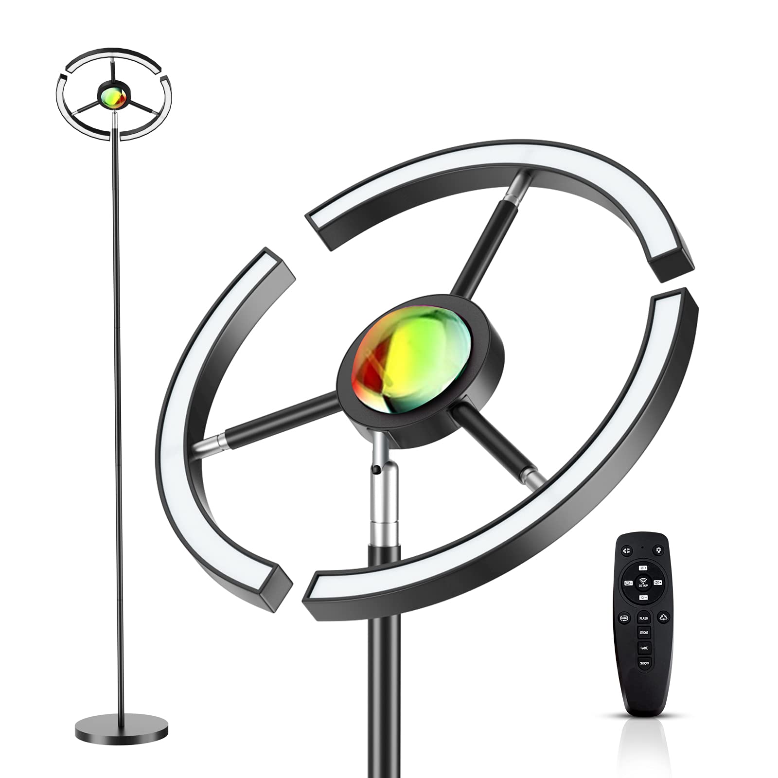 Buy LED Floor Lamp, Dimmable Modern Floor Lamp with 7 Sunset Lamp