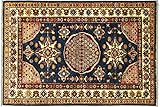 kazak teppich Farbe: Blau | Muster: Geometrisch | Form: Rechteckig