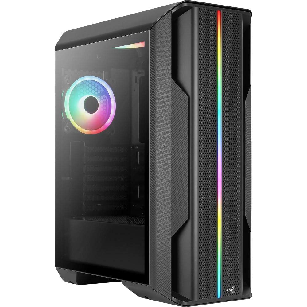 AeroCool CS107 V2 MicroATX PC Case Side Window 3 x 120mm FRGB Fan CS107V2 Black — view 31