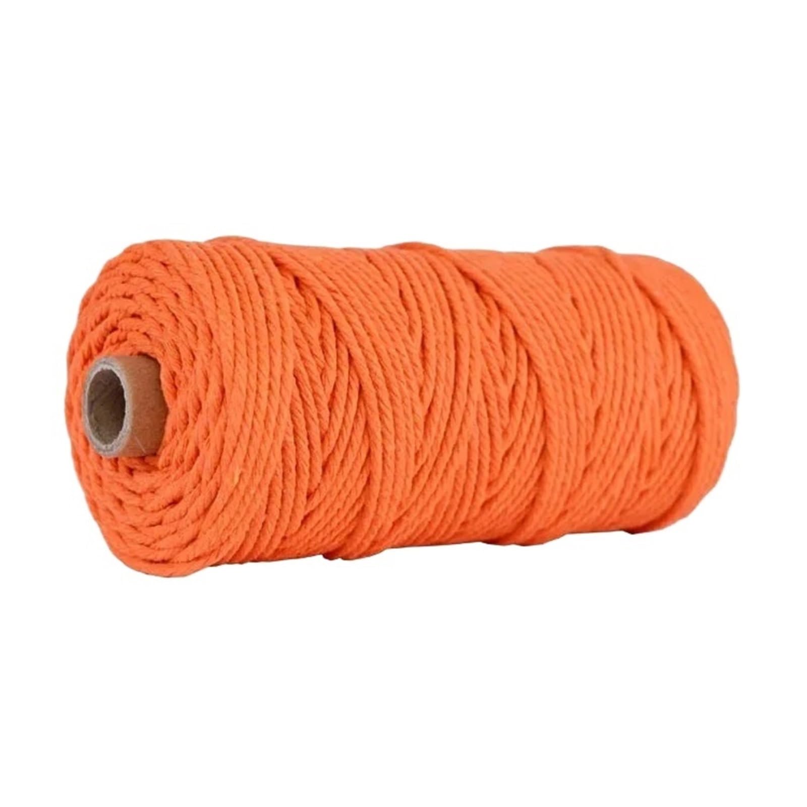 Cotton Macrame Cord 100M/Roll 3.0mm Colored Macrame Cotton Cord Colorful Twine String Rope Craft for Knitting Home Textile(Color7)