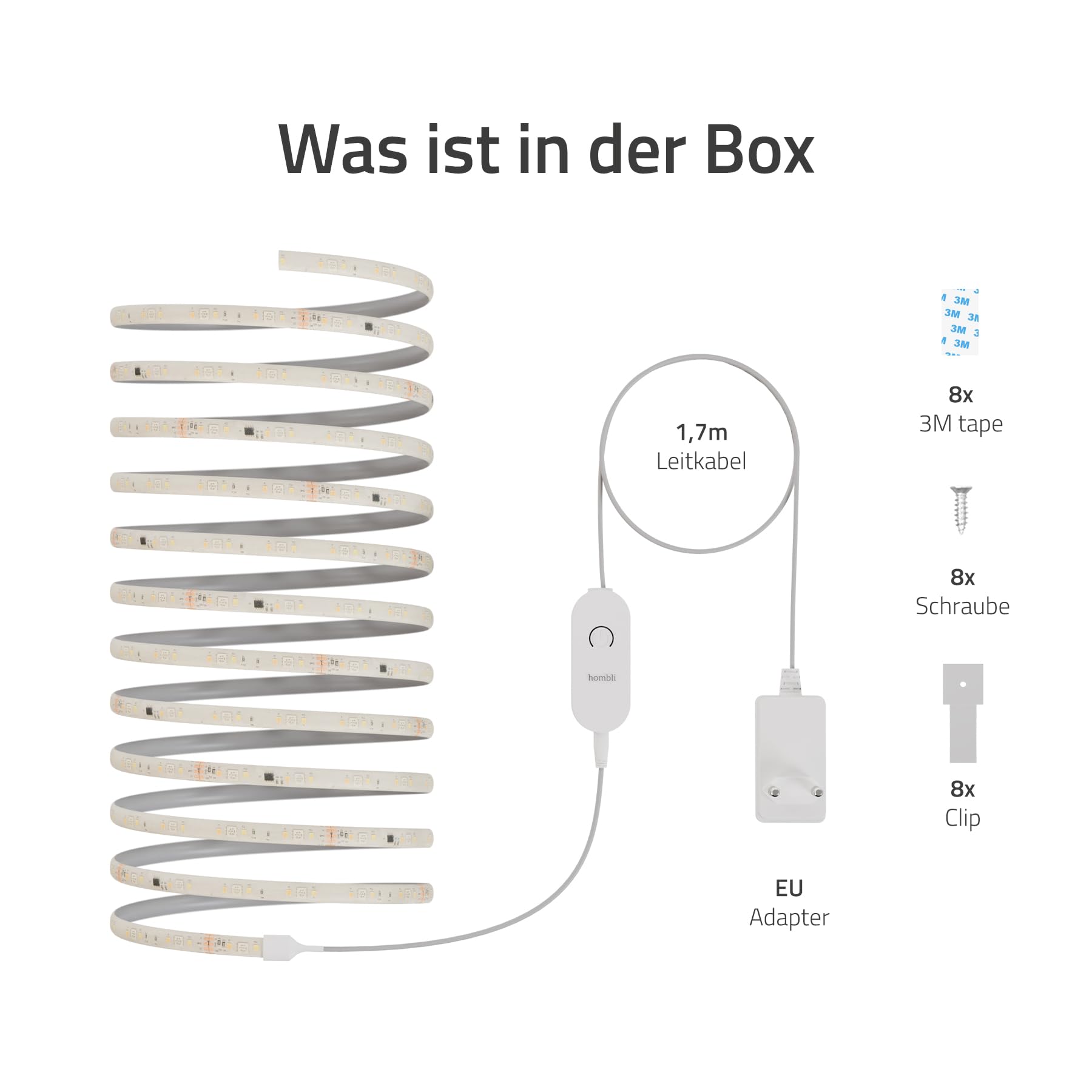 Hombli Smart LED Strip 2 - 5m RGBIC+CC