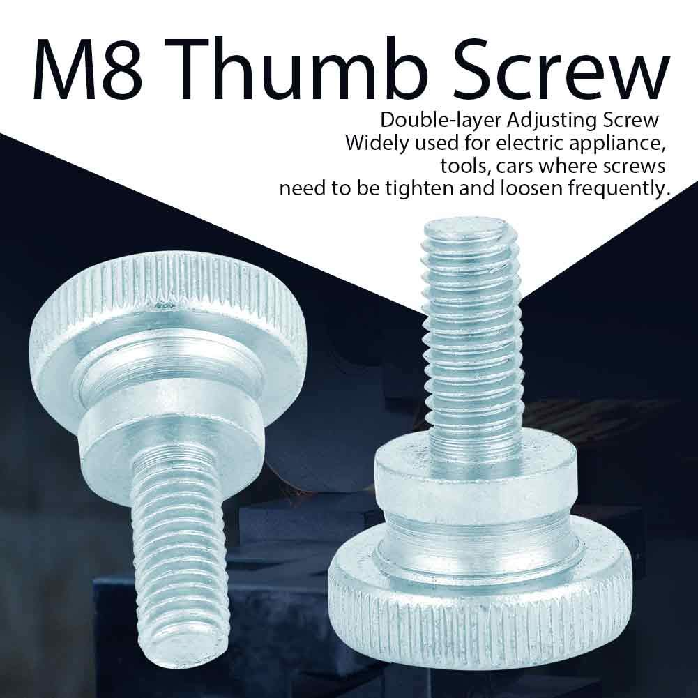 10x M8 Daumenschrauben - Verzinkt & Mit Rändelkopf