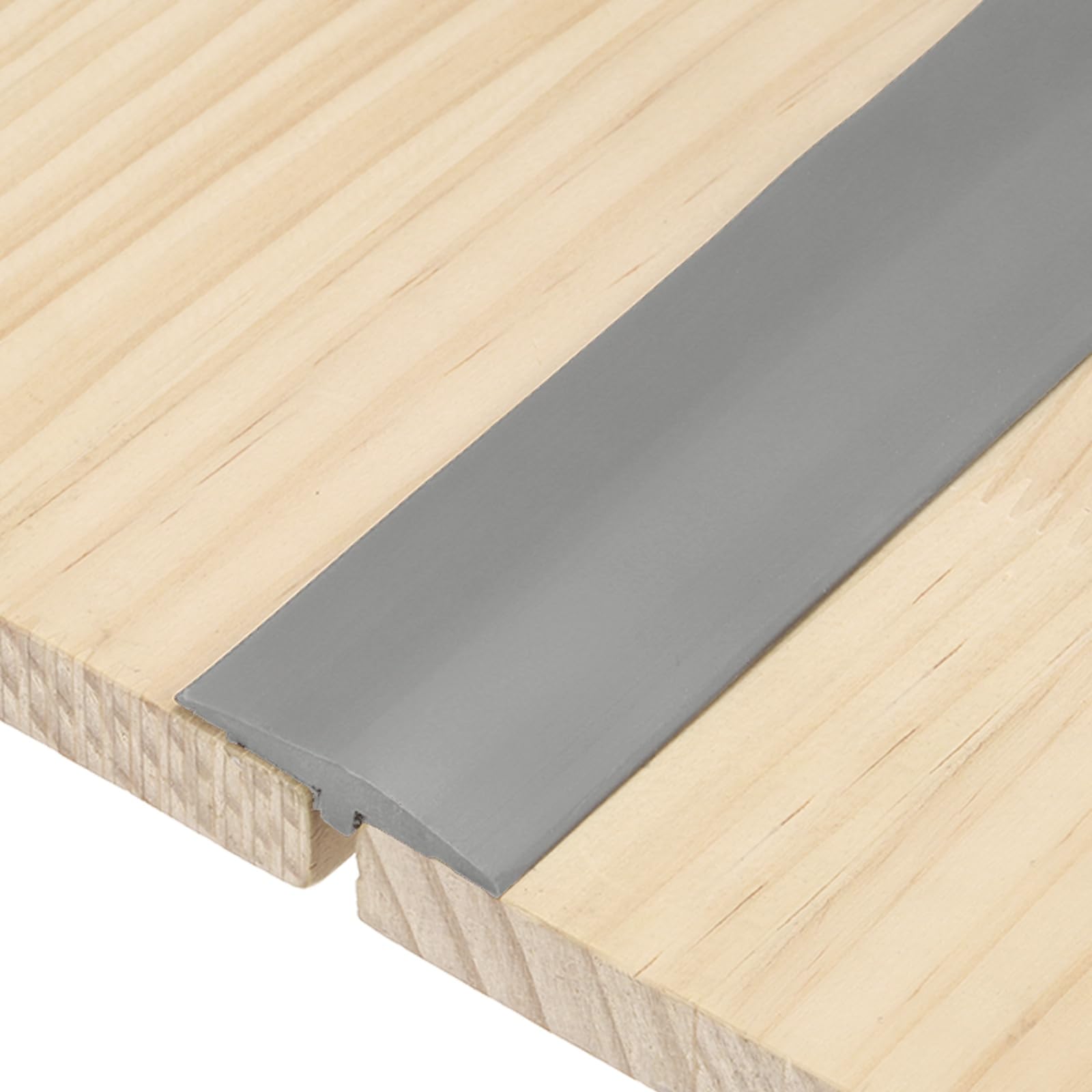 sourcing map T-Molding Transition Strips, 100cm x 4cm (L x W) PVC Floor Flat Divider Strip Self Adhesive Vinyl Flooring Edging Trim for Joining Floor Gaps Doorways, Gray