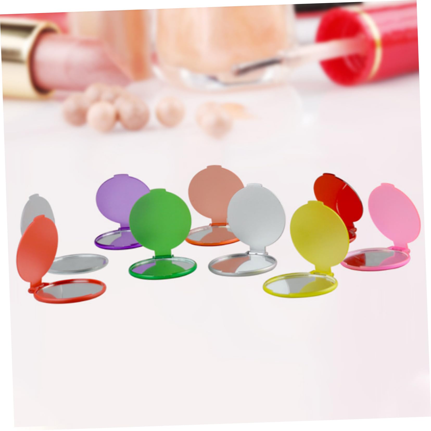 Healeved 9 Set di Specchietti Cosmetici Compatti da Viaggio Portatili Pieghevoli Eleganti per Truccatrici Pezzi * 9