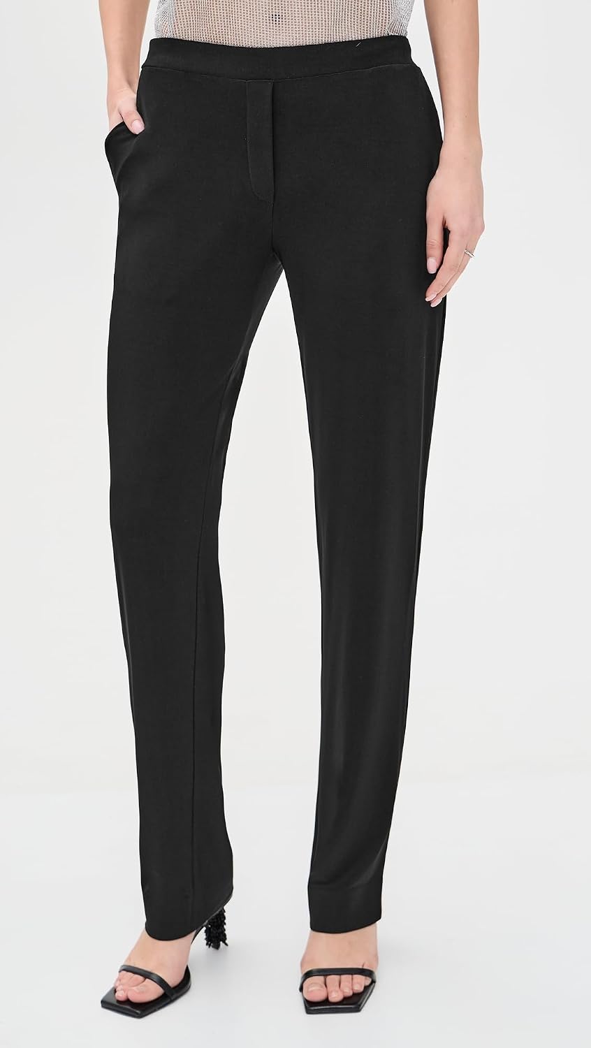Norma Kamali Women's Flat Front Mens Pants