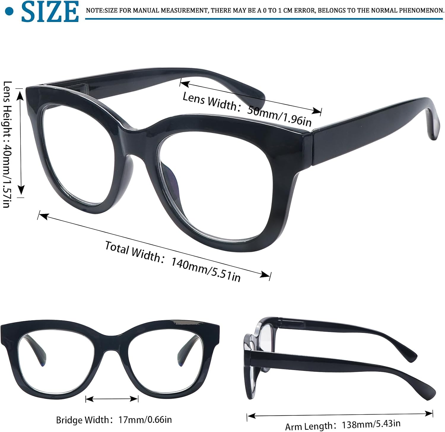 Progressive Multifocus Reading Glasses for Women Men Blue Light Blocking Spring Hinges No Line Multifocal Readers