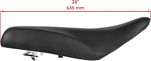 Miniatura 2 de Caltric Asiento negro completo compatible con Honda TRX350TE TRX350TM Rancher 350 S para años 2000 2001 2002 2003 vinilo negro