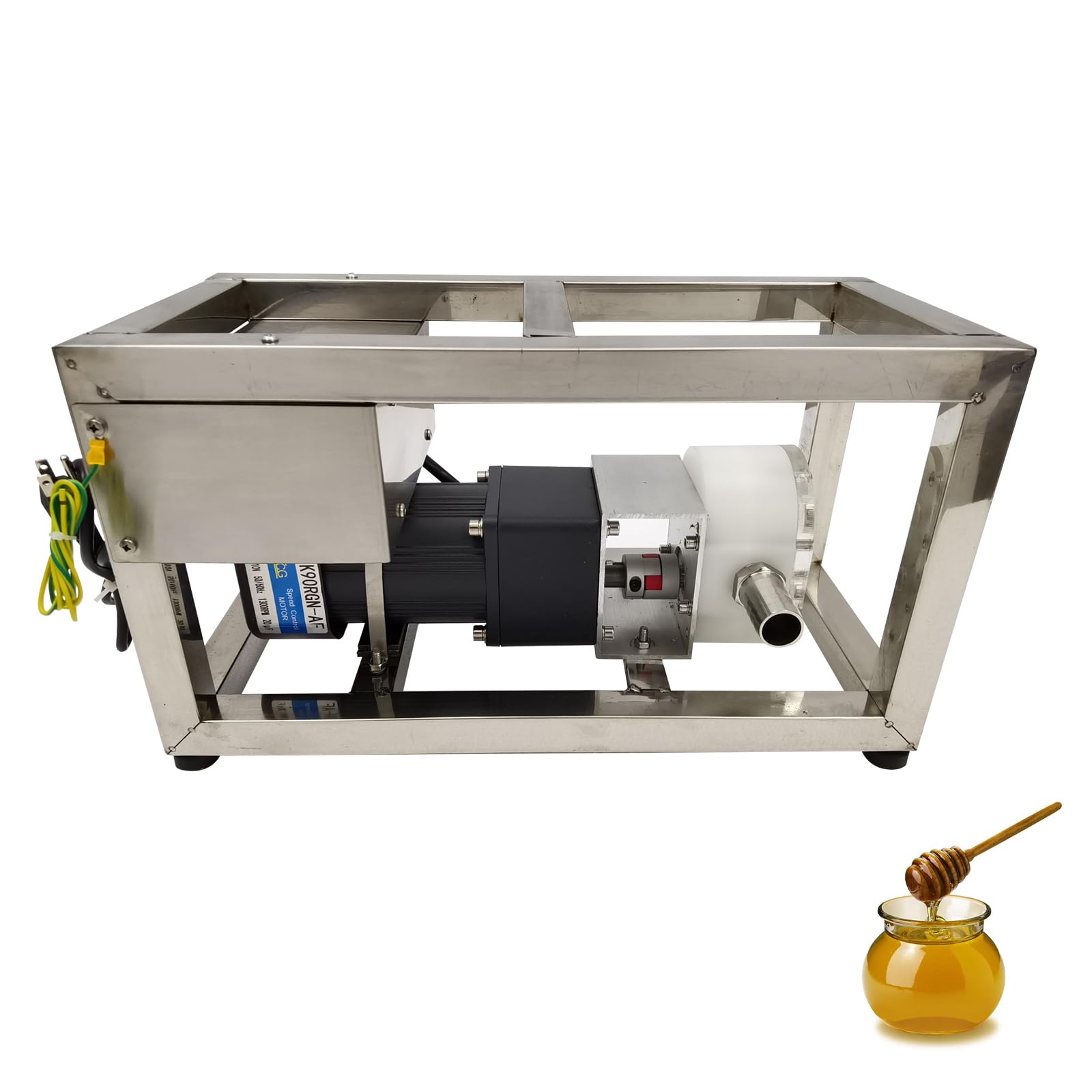 HayWHNKN Honey Transfer Pump Liquid Honey Pump Stainless Steel Viscous Liquid Paste Pump Stainless Steel with Speed Adjustable 110V