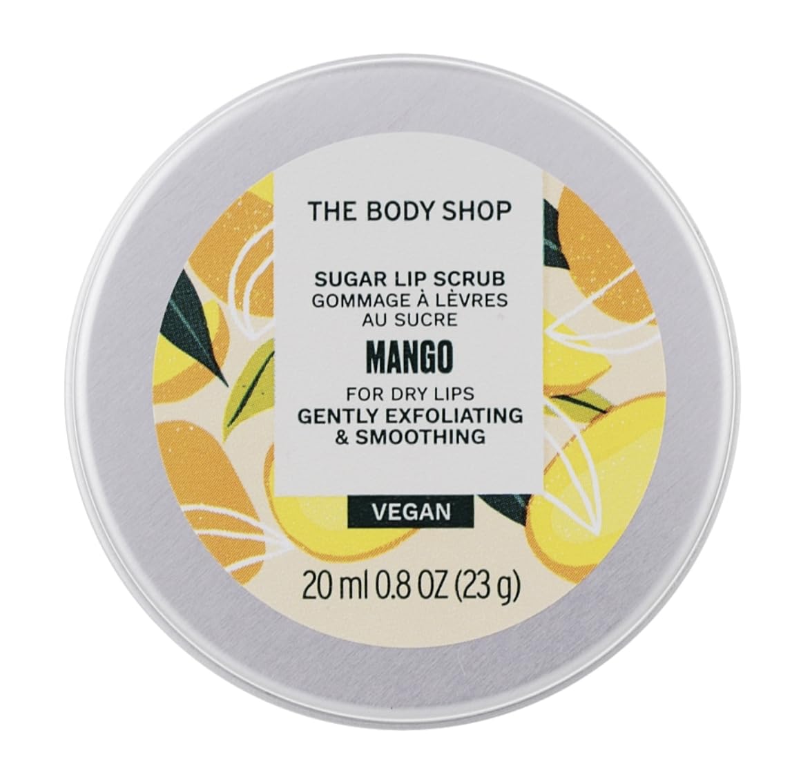 The Body Shop Lippenpeeling mit Mango, 20 ml – sanftes Peeling für weiche Lippen, feuchtigkeitsspendend & belebend