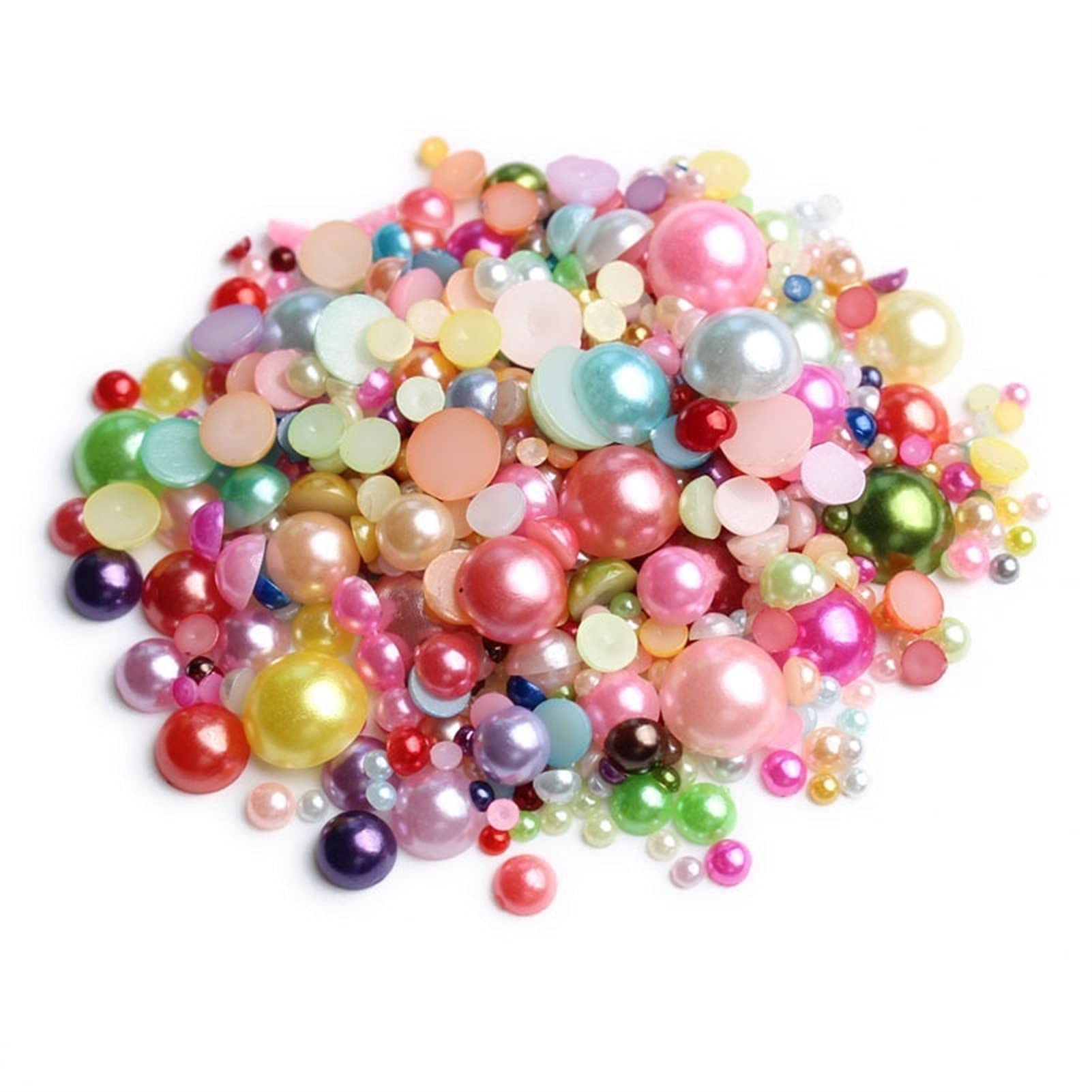 QZX1 Mix Size 2-8mm 15g/lot Gold ABS Plastic Beads Imitation