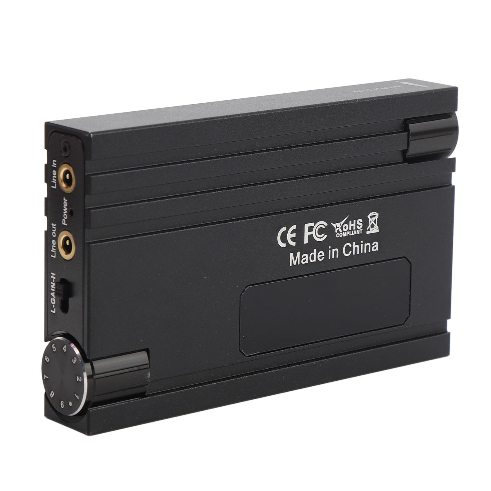 ASHATA Amplificatore per Cuffie da 3,5 Mm 16-600 Ohm, Amplificatore Volume per Cuffie, Regolazione del Volume dei Bassi, Amplificatore per Cuffie in Alluminio Hifi per Tablet di