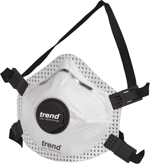 Trend FFP3 Disposable Dust Masks, Pack of 5, Lightweight Valved Respirator, Fine Particle Protection, RPE/FFP3V/5