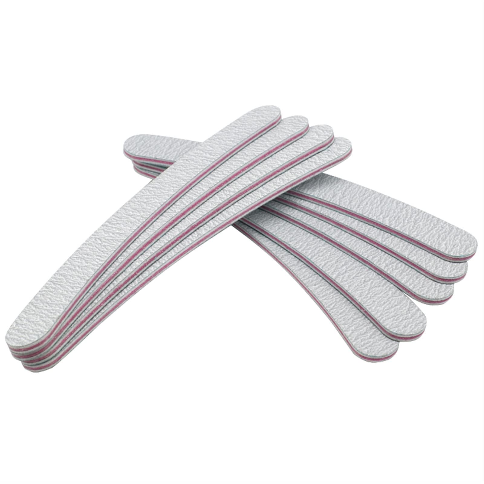 Nagelfeile,Nail Buffer, 50 Teile/los Gebogene Nagelfeile 100/180 Schleifpapier Nail Art Schleifen