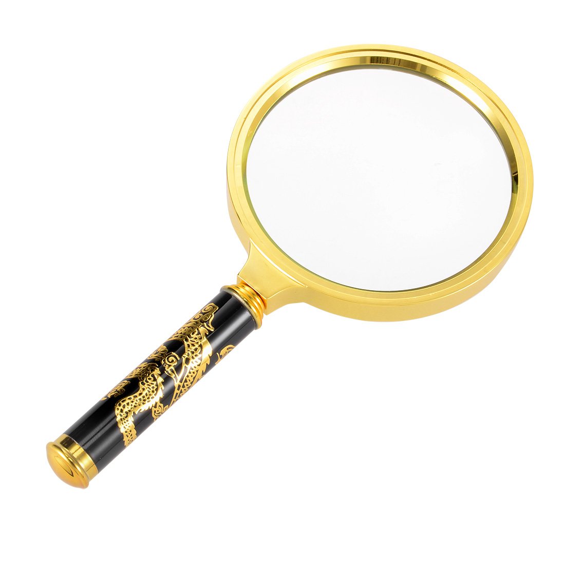 uxcell Magnifying Glass, 80mm 6X Handheld Magnifier,Read Magnifying Loupe Glasses 1000% w Metal Handle for Book and Newspaper Read, Hobby, Antiques, Coins, Rocks, Stamps, Repair