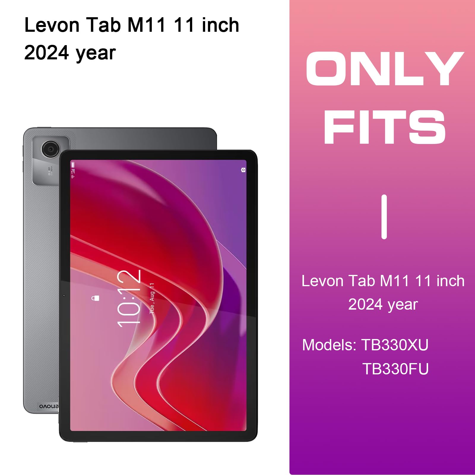 TENGWUDZ Tastiera Custodia per Lenovo Tab M11 2024 11 (TB330XU/TB330FU) Italiano QWERTY Tastiera Custodia Tablet per Lenovo M11,Tastiera con Supporto Pen per Lenovo M11 Tablet 2024-Nero (Nero)
